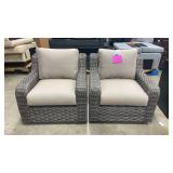 2 NEW SUNBRELLA ALL WEATHER WICKER PATIO CHAIRS 2 NEW SUNBRELLA ALL WEATHER WICKER PATIO CHAIRS