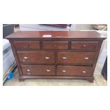 DARK WOOD DRESSER - AS IS DARK WOOD DRESSER - AS IS