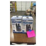 2 SUBMERSIBLE UTILITY PUMPS IN BOX 2 SUBMERSIBLE UTILITY PUMPS IN BOX
