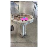 2PC CONCRETE BIRD BATH 2PC CONCRETE BIRD BATH