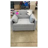 SERTA GREY CONVERTIBLE SLEEPER CHAIR - AS IS SERTA GREY CONVERTIBLE SLEEPER CHAIR - AS IS