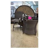 AS IS - ALL WEATHER FIRE PIT TABLE & 1 CHAIR AS IS - ALL WEATHER FIRE PIT TABLE & 1 CHAIR