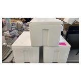 3 STYROFOAM COOLERS 3 STYROFOAM COOLERS
