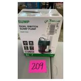 DUAL SWITCH SUMP PUMP IN BOX DUAL SWITCH SUMP PUMP IN BOX