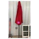 RED PATIO UMBRELLA W/ POLE - NO STAND RED PATIO UMBRELLA W/ POLE - NO STAND