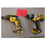 2 DEWALT 20V DRILLS - NO BATTERIES