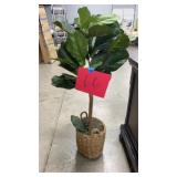 3FT FAUX PLANT IN WICKER BASKET