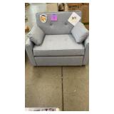 SERTA GREY CONVERTIBLE SLEEPER CHAIR