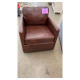 BROWN SWIVEL DECORATOR CHAIR