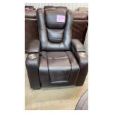 BROWN HOME THEATER POWER RECLINER - AS IS