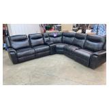 AS IS - BLACK RECLINING SECTIONAL