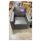 GREY DECORATOR CHAIR - AS IS