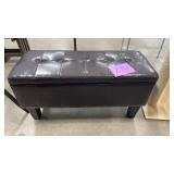 BROWN STORAGE OTTOMAN