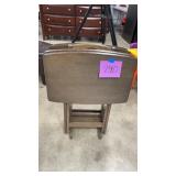 SET OF TV TRAYS W/ STAND