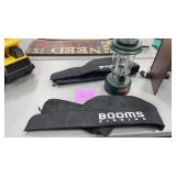 3PC LOT - 2 FISHING POLE BAGS, LANTERN