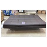 SERTA CONVERTIBLE SOFA - BROWN - AS IS