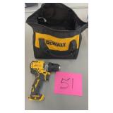 DEWALT 12V DRILL & BAG - NO BATTERY OR CHARGER