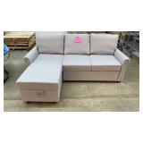 ABBYSON LIVING SLEEPER SECTIONAL - LIGHT GREY