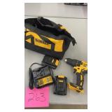 DEWALT 20V DRILL W/ 2 BATTERIES & CHARGER