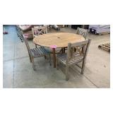 TEAK TABLE & 4 CHAIRS