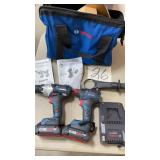 BOSCH 18V DRILL KIT W/ BATTERIES & CHARGER