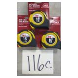 3 ACE TAPE MEASURES