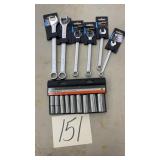 MISC LOT OF SOCKETS/WRENCHES