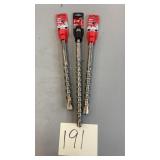 3 MILWAUKEE CONCRETE DRILL BITS