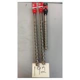 3 MILWAUKEE CONCRETE DRILL BITS