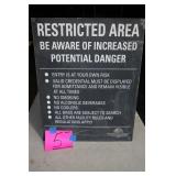 19'x24' IMS RESTRICTED AREA SIGN 19'x24' IMS RESTRICTED AREA SIGN