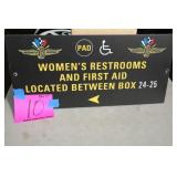 23'x11' IMS WOMENS RESTROOMS/FIRST AID SIGN 23'x11' IMS WOMENS RESTROOMS/FIRST AID SIGN