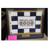 FRAMED INDIANA GOLF FLAG FROM BRICKYARD CROSSING FRAMED INDIANA GOLF FLAG FROM BRICKYARD CROSSING