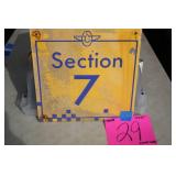 IMS DOUBLE SIDED METAL SECTION 7 SIGN IMS DOUBLE SIDED METAL SECTION 7 SIGN