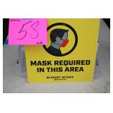 12'X12' MASK REQUIRED IN THIS AREA SIGN 12'X12' MASK REQUIRED IN THIS AREA SIGN