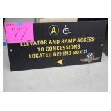 23'x11' IMS ELEVATOR & RAMP ACCESS SIGN 23'x11' IMS ELEVATOR & RAMP ACCESS SIGN