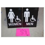 2 IMS RESTROOM SMALL SIGNS 6.5'x9.5' 2 IMS RESTROOM SMALL SIGNS 6.5'x9.5'