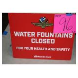 15'x12' IMS WATER FOUNTAINS CLOSED SIGN 15'x12' IMS WATER FOUNTAINS CLOSED SIGN