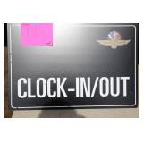 IMS DOUBLE SIDED CLOCK IN/OUT SIGN 24'x16' IMS DOUBLE SIDED CLOCK IN/OUT SIGN 24'x16'