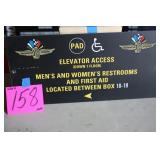 23'x11' IMS ELEVATOR ACCESS SIGN 23'x11' IMS ELEVATOR ACCESS SIGN