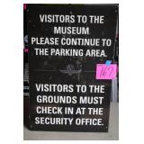 24'x36' IMS VISITORS TO MUSEUM SIGN 24'x36' IMS VISITORS TO MUSEUM SIGN