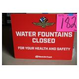 15'x12' IMS WATER FOUNTAINS CLOSED SIGN 15'x12' IMS WATER FOUNTAINS CLOSED SIGN