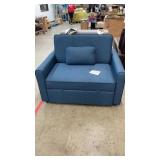 SERTA CONVERTIBLE SLEEPER CHAIR - BLUE