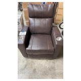 ABBYSON LIVING HOME THEATER POWER RECLINER - BROWN