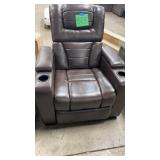 ABBYSON LIVING HOME THEATER POWER RECLINER-BROWN