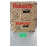 2 BOXES OF HUGGIES DIAPERS - SIZE 5