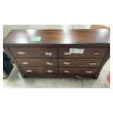 6 DRAWER DRESSER - DARK WOOD