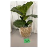 32" FAUX PLANT IN WICKER BASKET