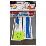 3 BOXES OF PLASTIC SHEETING - SEE PHOTOS