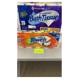 PACK OF PAPER TOWELS, PACK OF BATH TISSUE