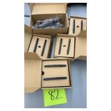 MISC LOT OF BLACK CABINET HARDWARE - SEE PHOTOS